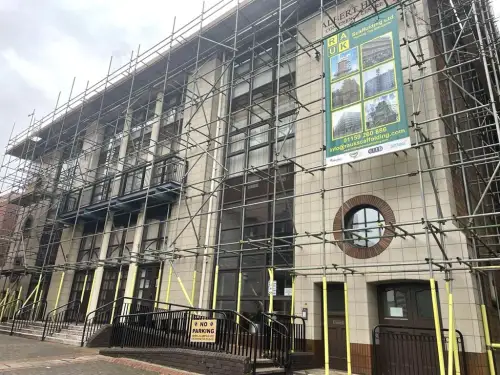 Click Here To Enlarge This Photo Of Roof Scaffolding At The Nottingham Albert Hall&colon; A Look Back