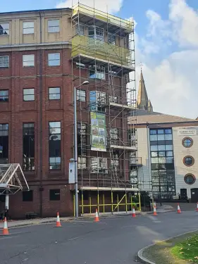 Click Here To Enlarge This Photo Of Scaffolding On Maid Marian Way&comma; Nottingham&colon; A Look Back