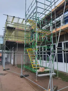 Click Here To Enlarge This Photo Of Scaffolding For A School In Sutton Ashfield&colon; A Look Back